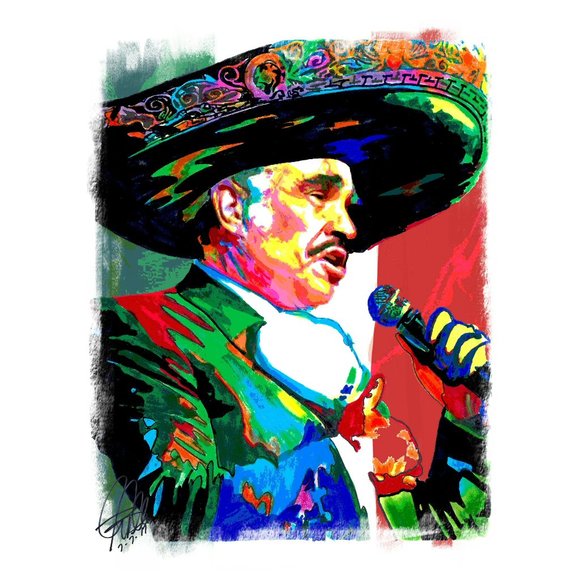 Vicente Fernandez Singer Music Poster Print Wall Art 18x24 - Picture 1 of 4